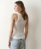 lexi rib sun-in tank in white