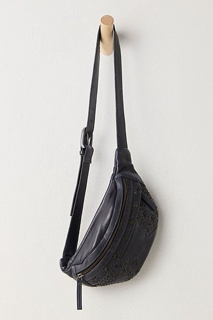 ana adorned sling in black