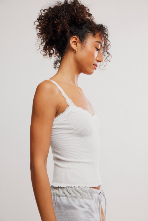 spring fever cami in white alyssum