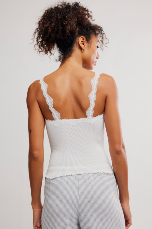 spring fever cami in white alyssum