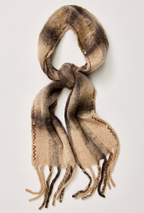 highland plaid skinny scarf