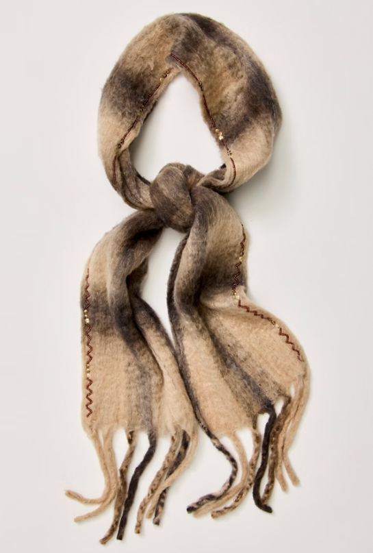 highland plaid skinny scarf