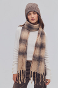 highland plaid skinny scarf