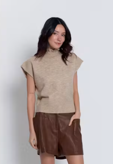 kate ruffle collar dolman sweater in oat