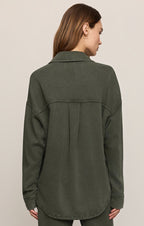 all day knit jacket in olive