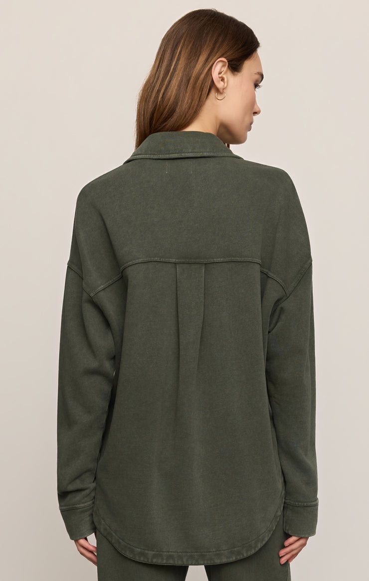 all day knit jacket in olive