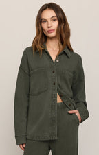 all day knit jacket in olive