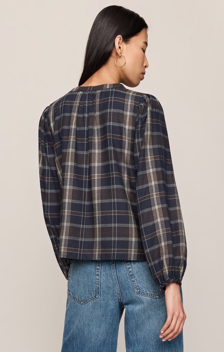 autumn plaid button up in eclipse