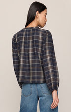 autumn plaid button up in eclipse