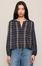 autumn plaid button up in eclipse
