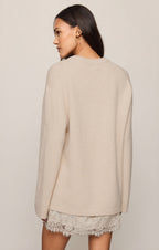 chill mode sweater in frosted pearl