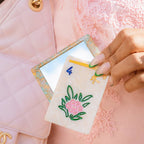 hand painted compact mirror