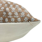 floral block print 20x20 pillow in tarangni