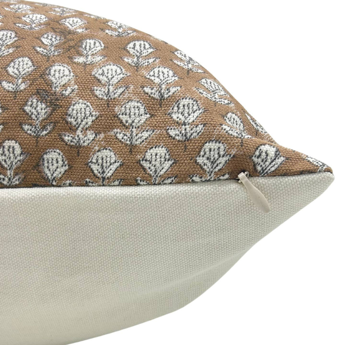 floral block print 20x20 pillow in tarangni