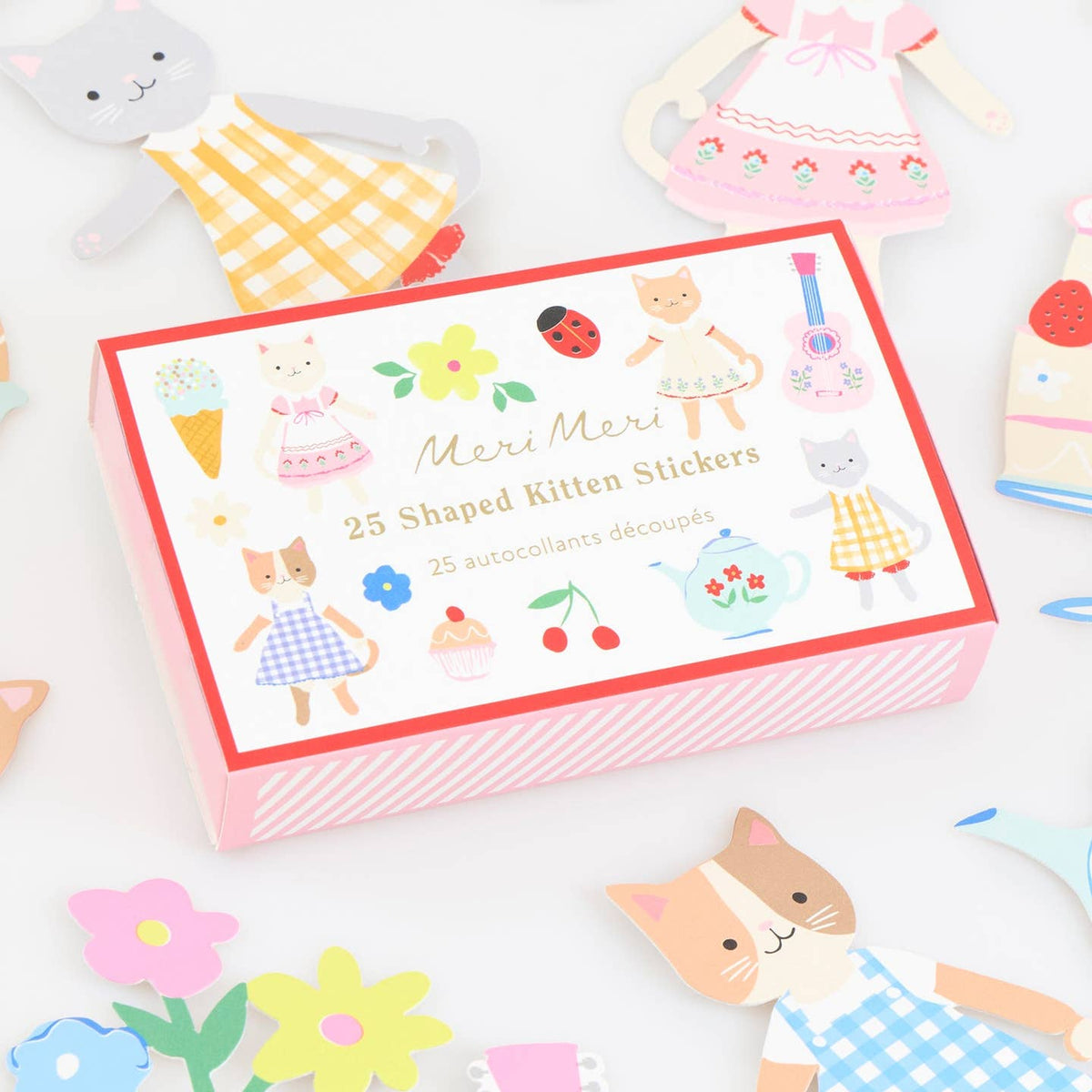 kitten club shaped stickers