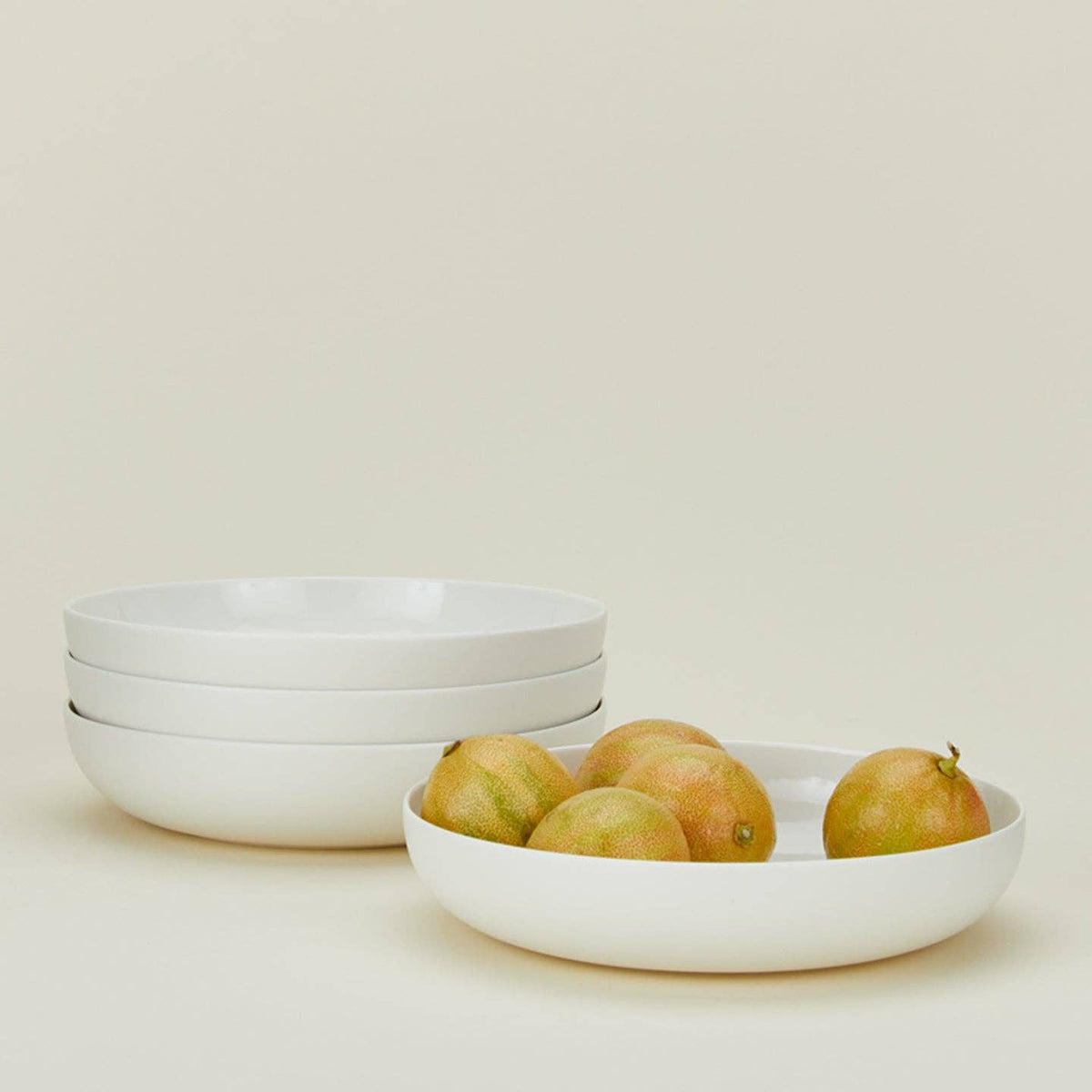 simple porcelain low bowl