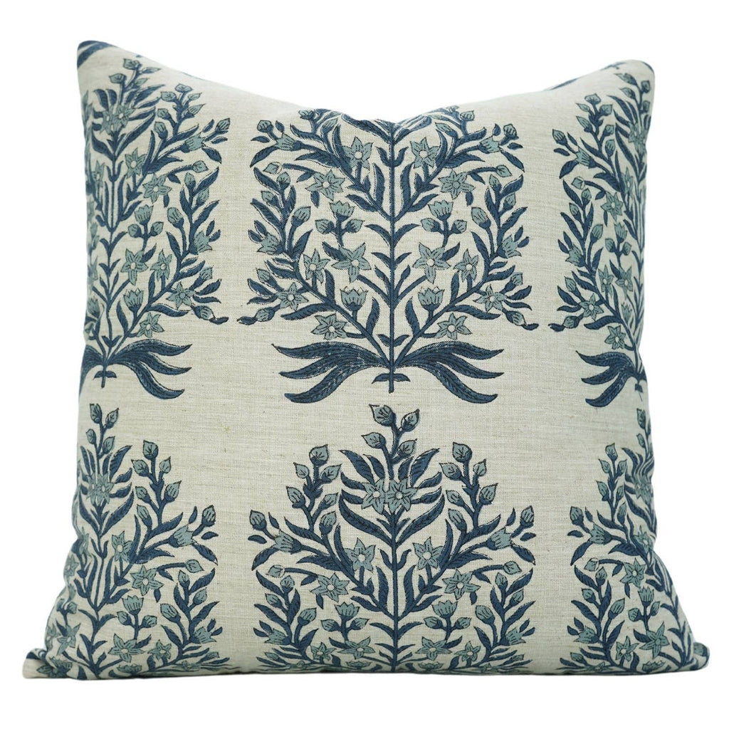 bohemian block print pillow in vrindavan- 20x20