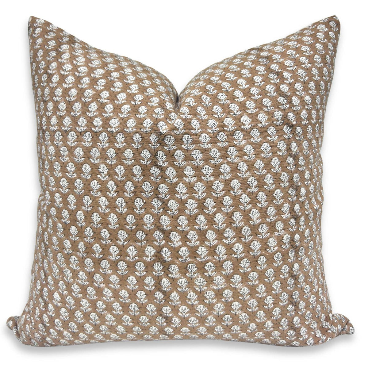 floral block print 20x20 pillow in tarangni