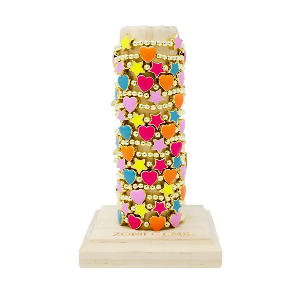 stars + hearts elastic bracelets