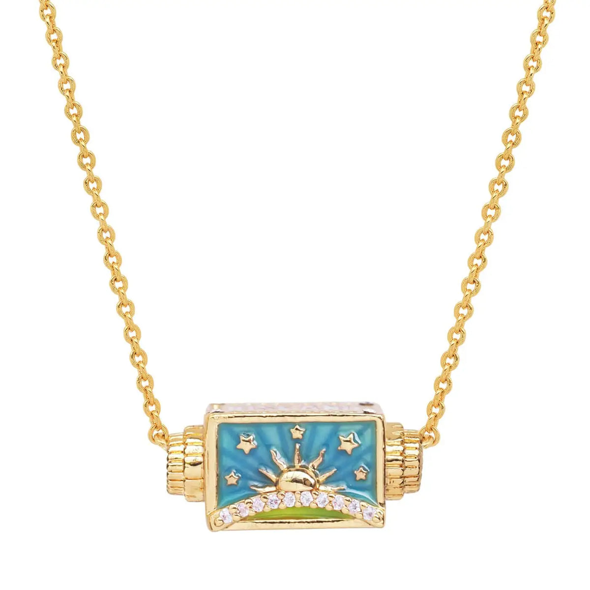 sunset peaks spinner necklace