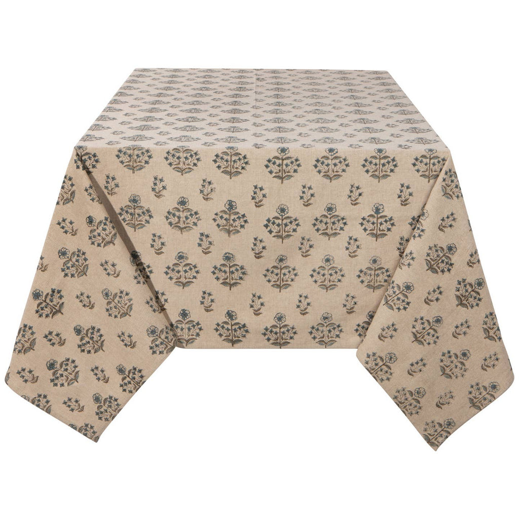 salvia block print table cloth