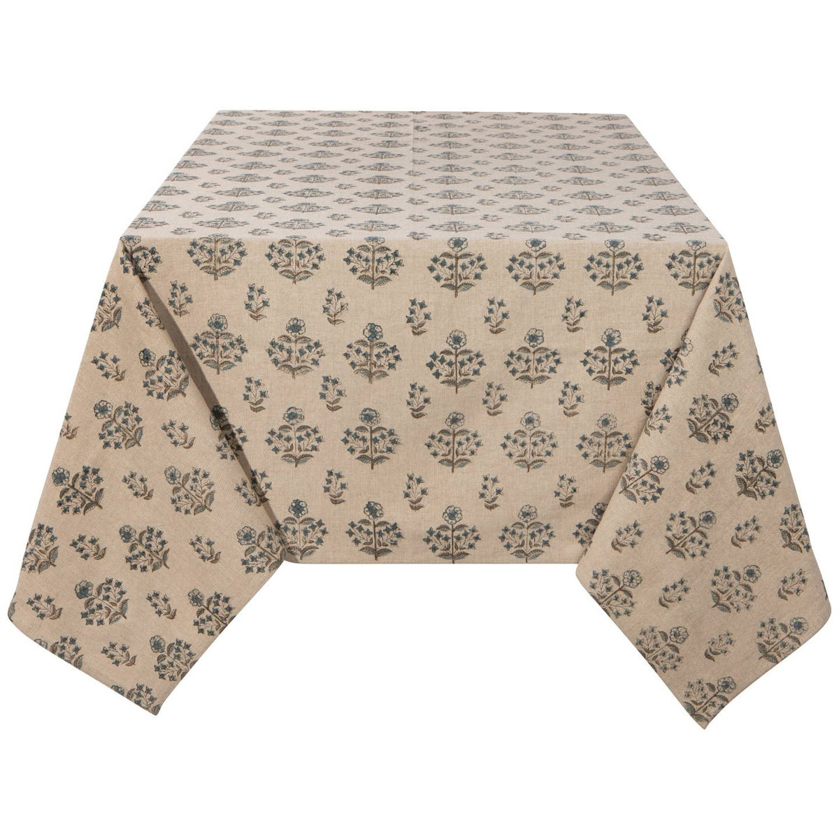 salvia block print table cloth