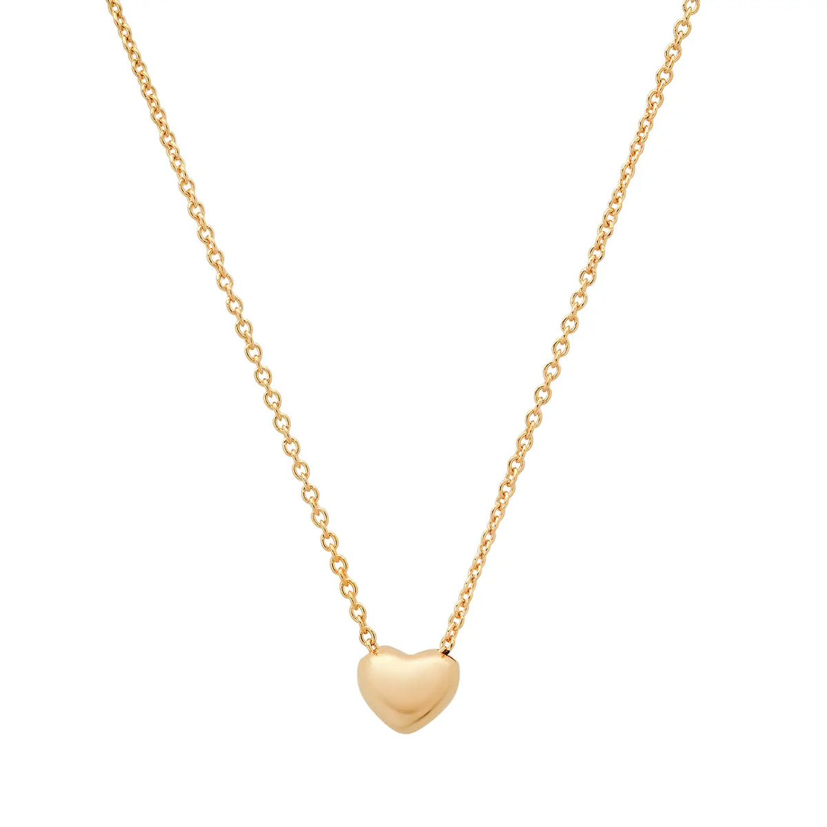 mini puff heart necklace