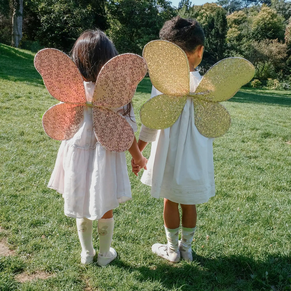 sequin flowers fairy wings