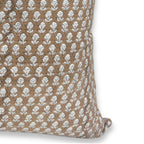 floral block print 20x20 pillow in tarangni
