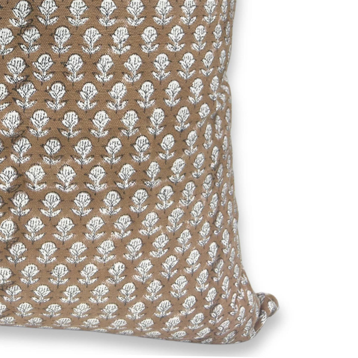 floral block print 20x20 pillow in tarangni
