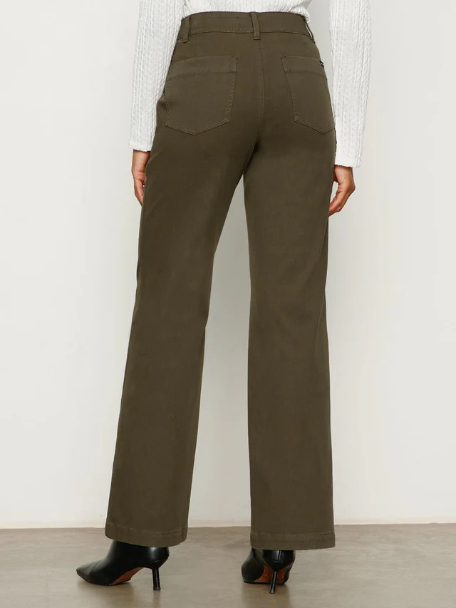 sculpted insider wide leg pant in timber