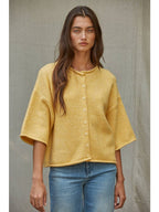 knit short sleeve in cornflower