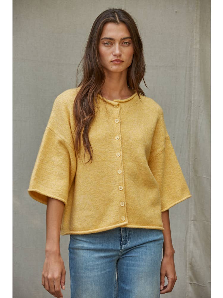 knit short sleeve in cornflower
