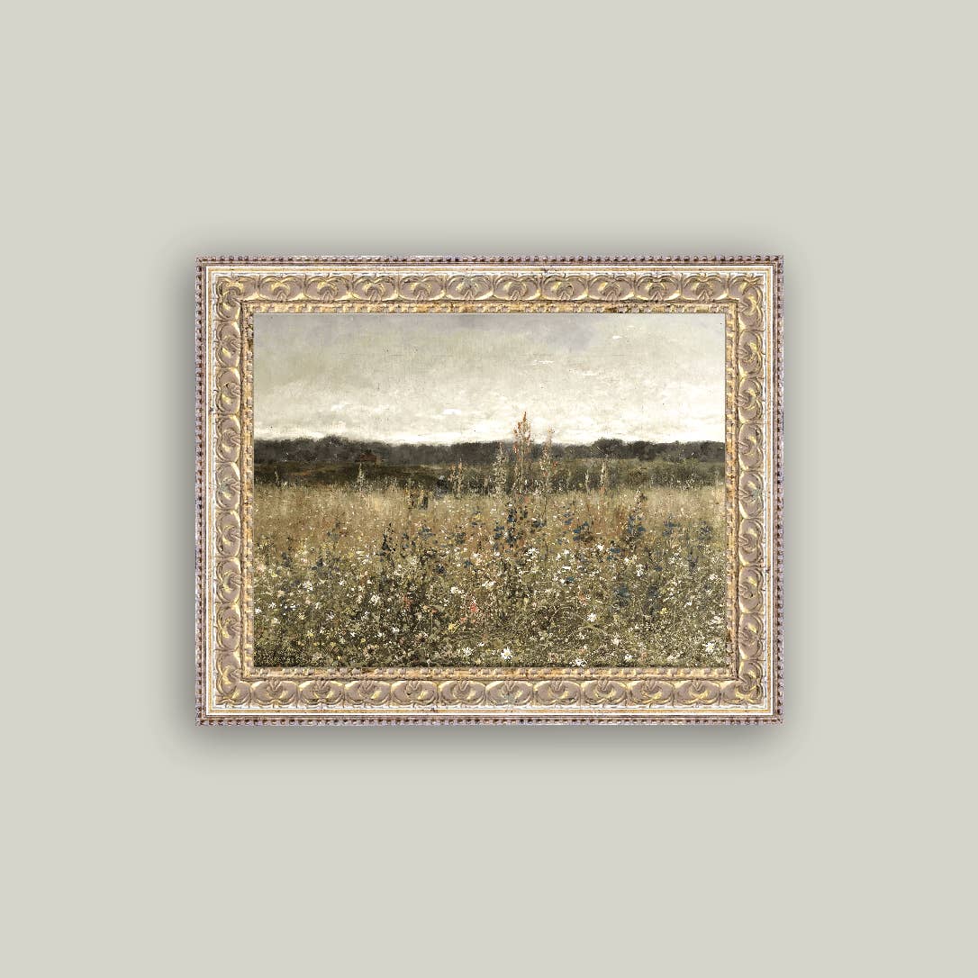 wildflower field framed art - size options