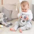 knit baby rattle - zac zebra