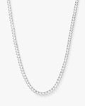 not your basic tennis necklace 3mm - silver