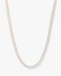 not your basic tennis necklace 3mm - gold