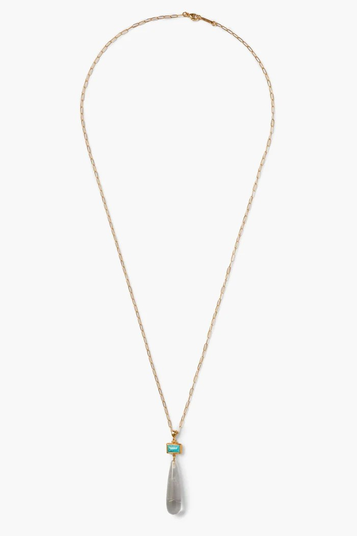 messina necklace in clear quartz