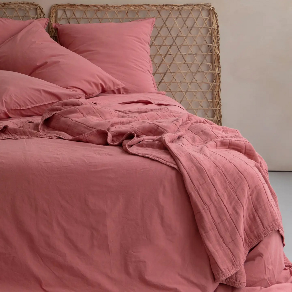 cotton throw plaid