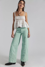 libre wide leg in cameo green