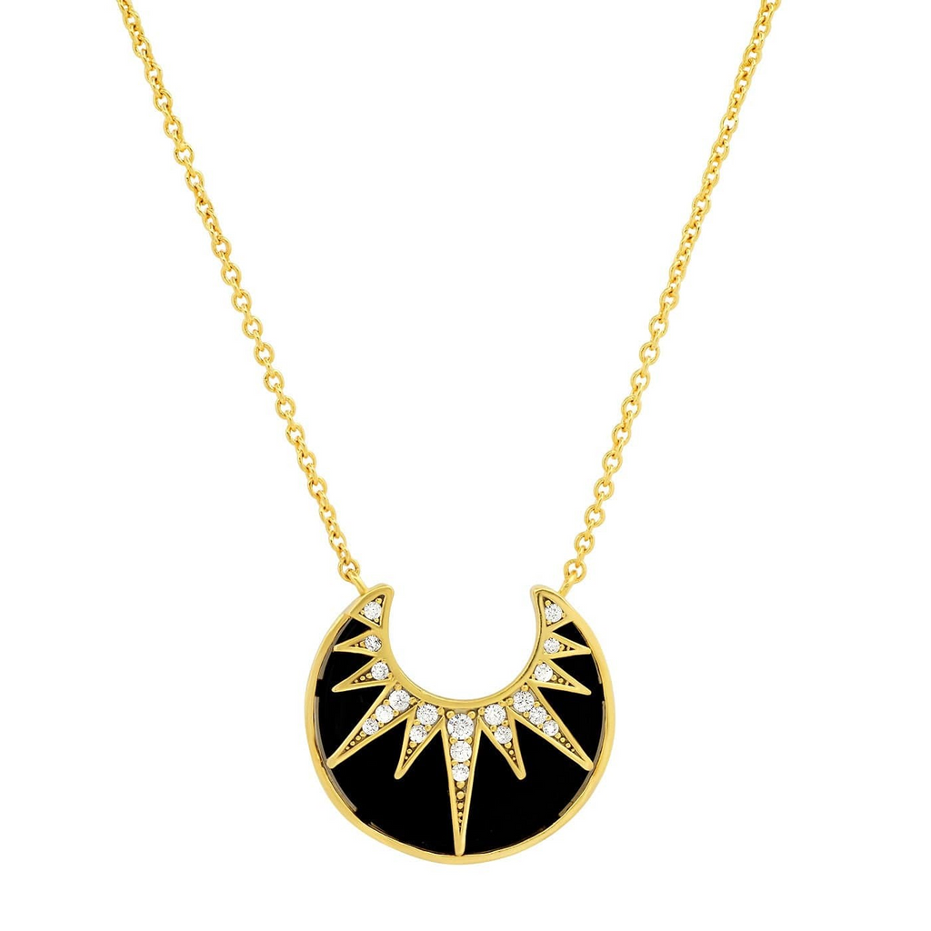 art deco sunburst necklace
