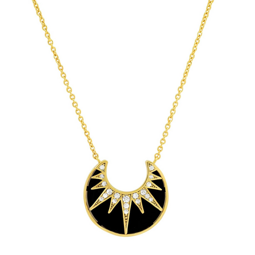 art deco sunburst necklace