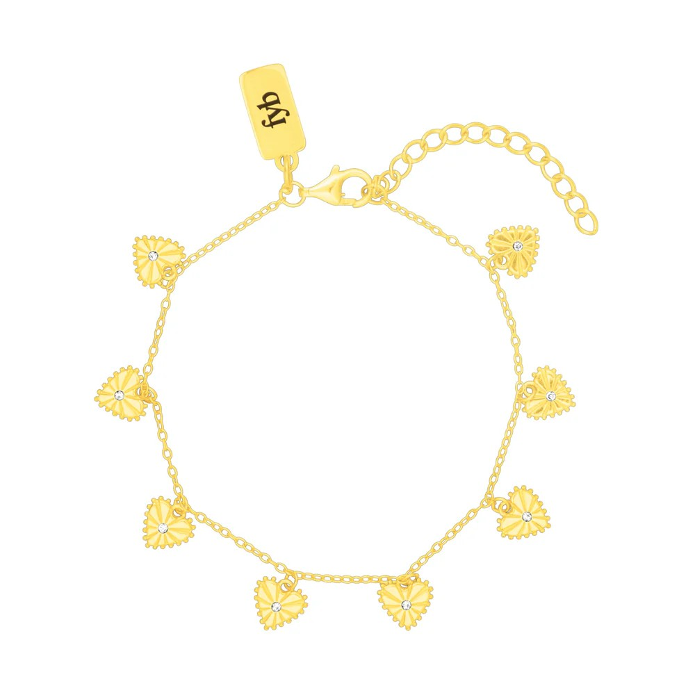 heirloom heart bracelet in gold