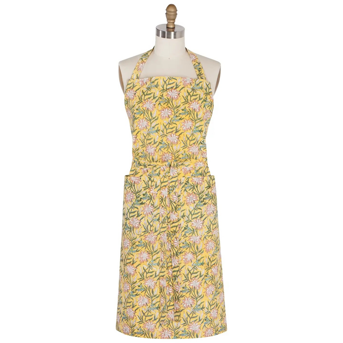 clemantis block print apron