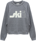 retro ski raglan crew in heather