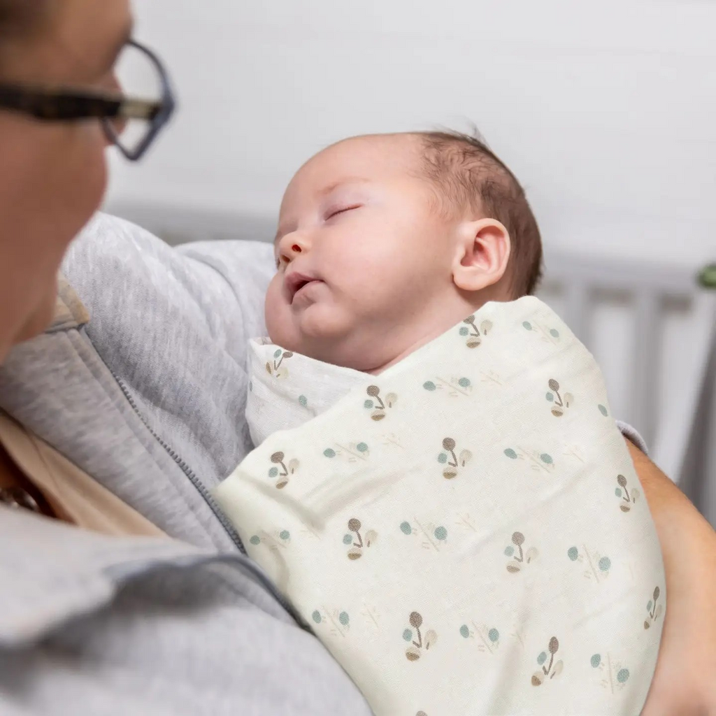 organic cotton poppy swaddle