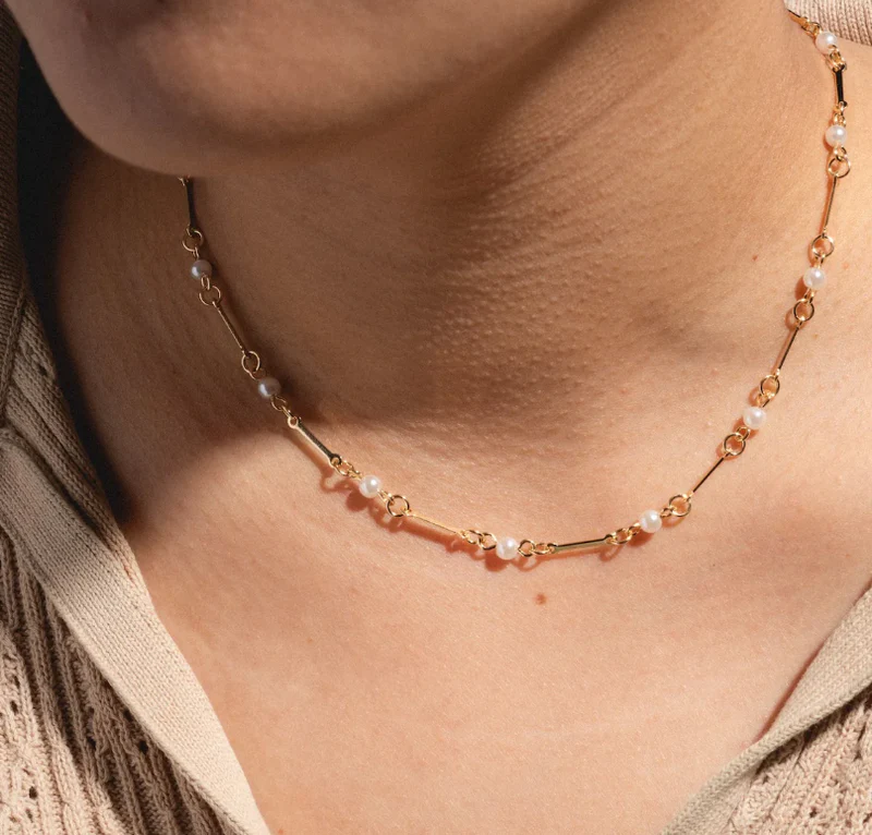 floating pearl necklace