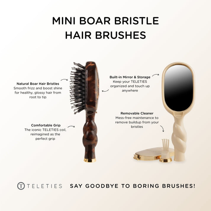 mini boar bristle hair brush