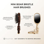 mini boar bristle hair brush