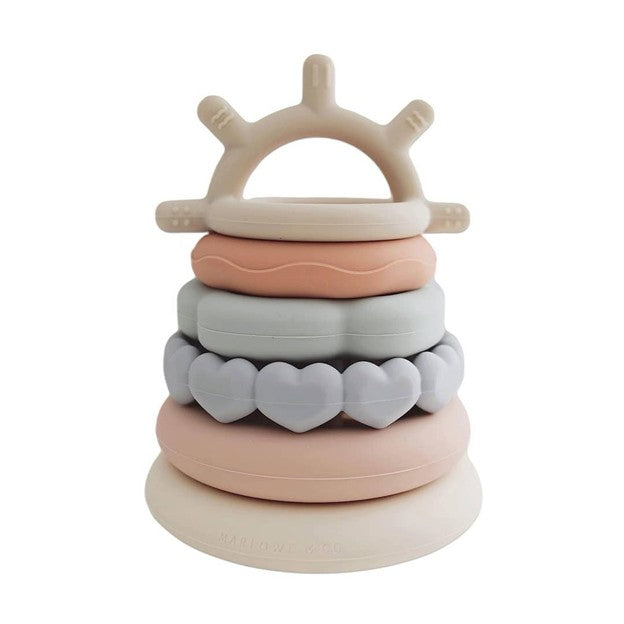 classic silicone stacking teething toy